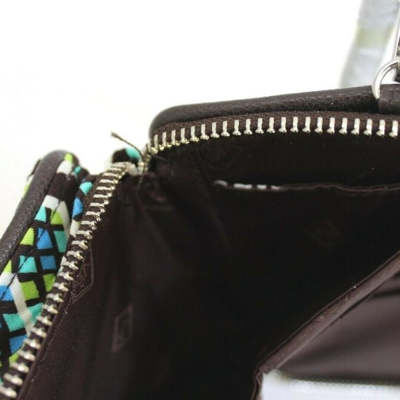 Vera Bradley Rain Forest Quilted Fabric Zip Wallet - Picture 7 of 8